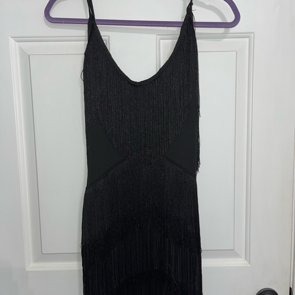 Black Fringe Dress size medium